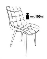 Krzesło tapicerowane K580 VELVET beżowe do jadalni I sklep meblowy MIRAT. styl LOFT