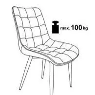 Krzesło tapicerowane K580 VELVET zielone pikowane I sklep meblowy MIRAT. styl LOFT