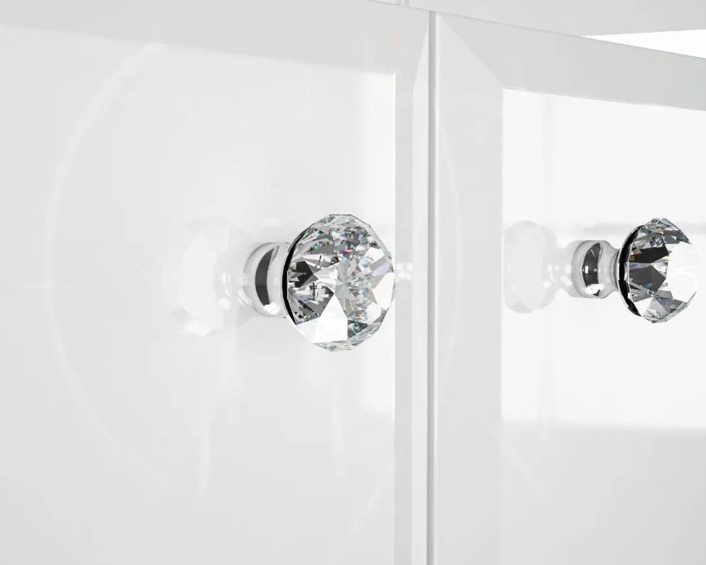Komoda BLANC 02 2D3S 160 biały połysk I sklep meblowy MIRAT. styl GLAMOUR kolekcja BLANC