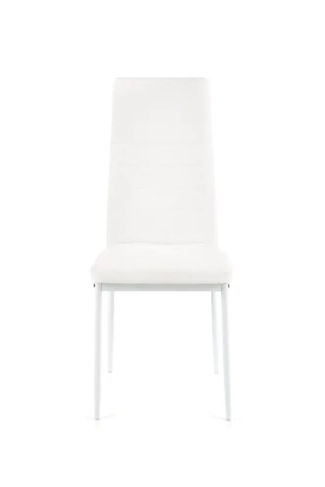 Krzesło K70 białe tapicerowane z metalowymi nogami | MIRAT.