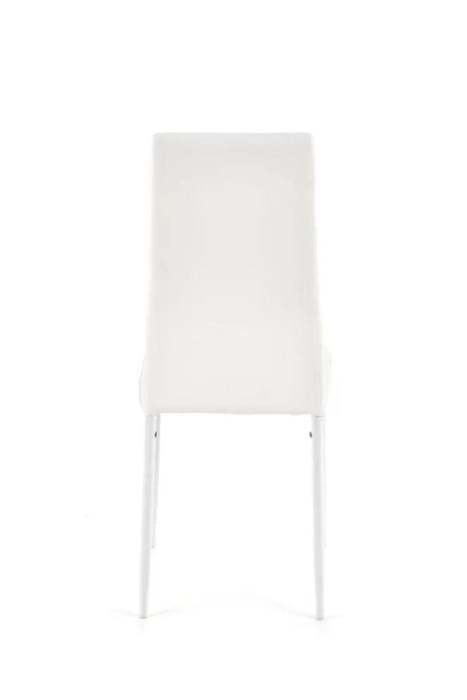 Krzesło K70 białe tapicerowane z metalowymi nogami | MIRAT.