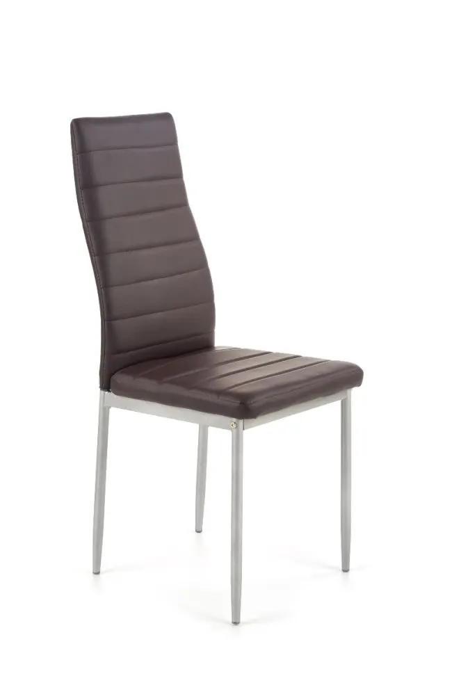 Krzesło K70 ciemny brąz na metalowym stelażu | MIRAT.