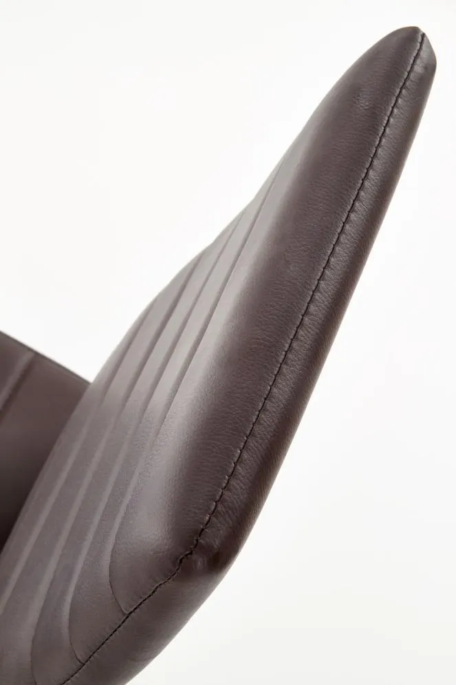 Krzesło K70 ciemny brąz na metalowym stelażu | MIRAT.