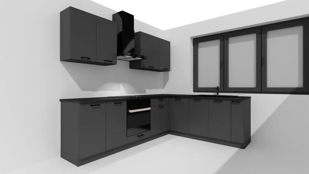 Zestaw mebli kuchennych ANIKA grafitowy pod zabudowę I sklep meblowy MIRAT. kolekcja ANIKA