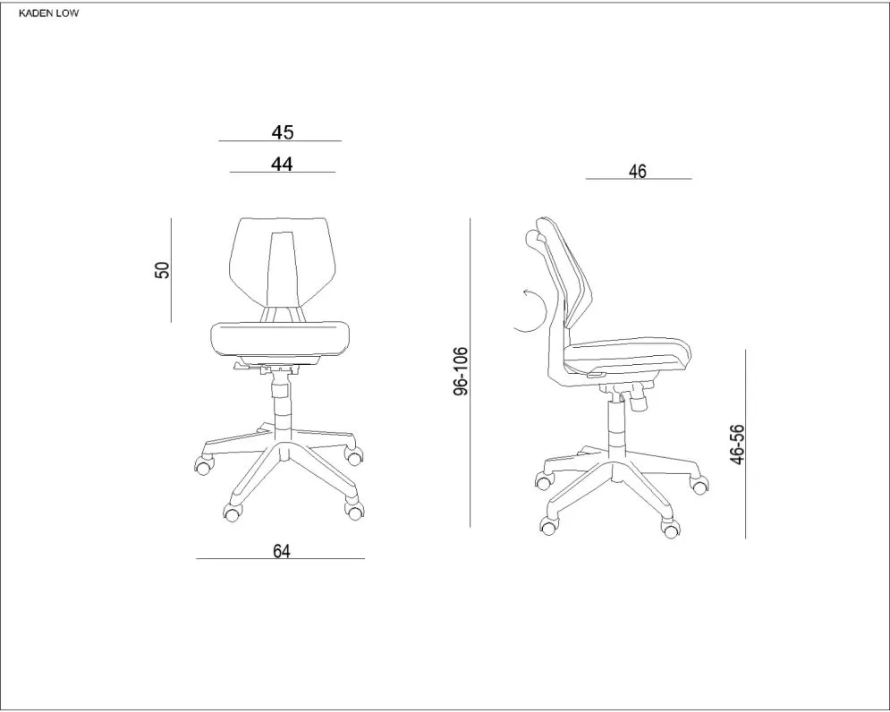 Fotel biurowy KADEN LOW szary/zielony do biurka | MIRAT.
