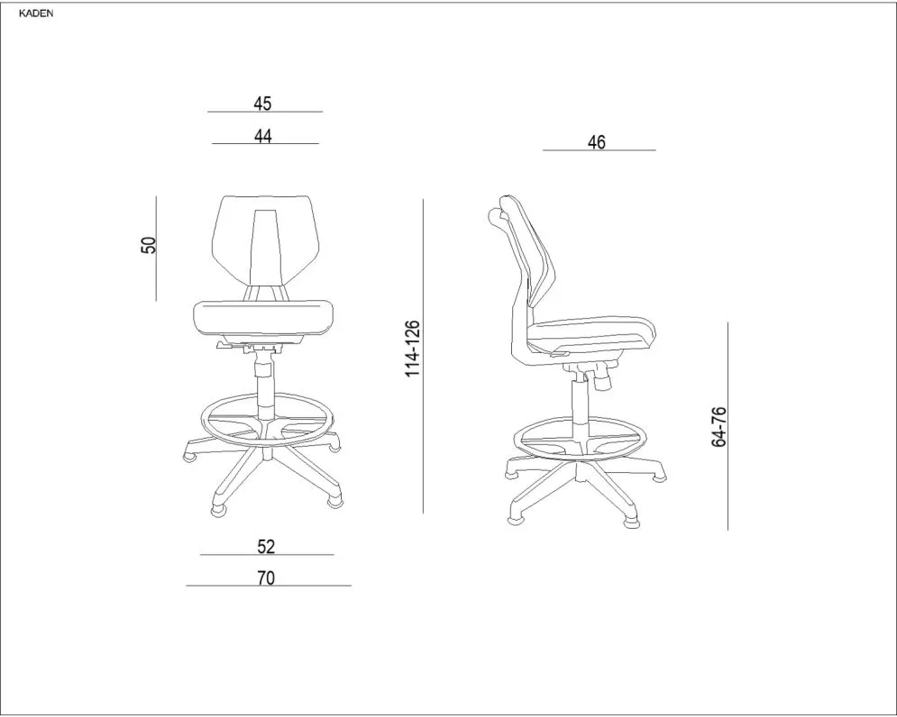 Fotel biurowy KADEN szary/zielony do laboratorium | MIRAT.