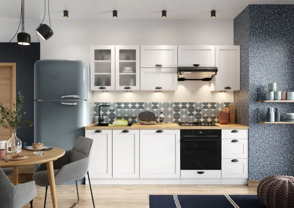 Szafka kuchenna stojąca CARGO 30 ADELE D30 biała z koszem I sklep meblowy MIRAT.