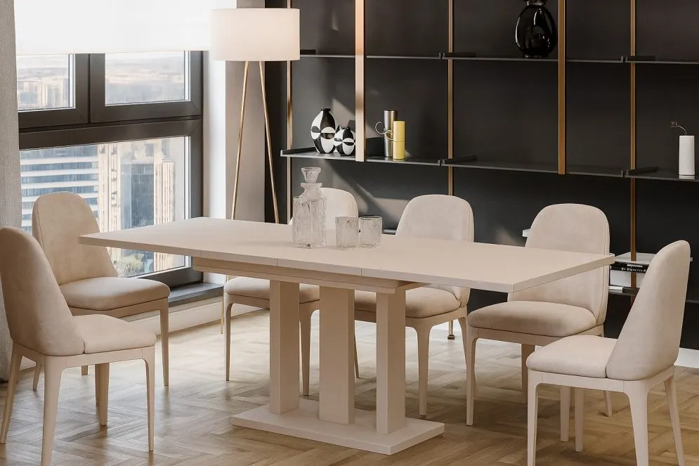 Stół rozkładany APPIA 130(210)x80 kaszmirowy prostokątny I sklep meblowy MIRAT.