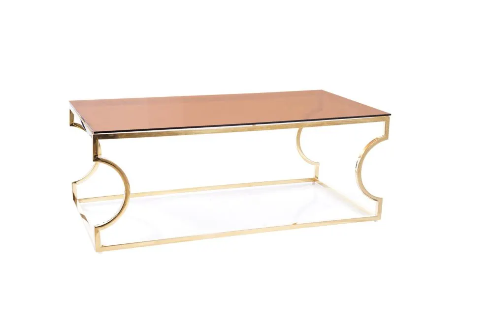 Ława KENZO A bursztynowa/złota w stylu glamour | MIRAT. styl GLAMOUR