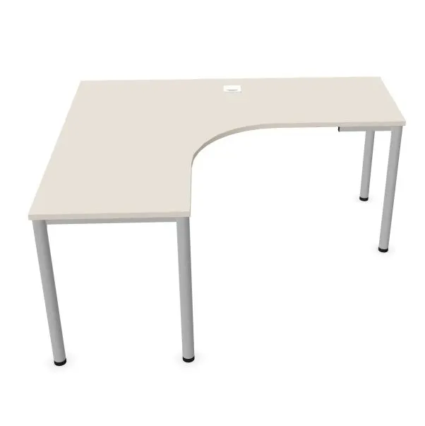 Biurko narożne EASY SPACE I-LEG LS 160x140cm kaszmirowe I sklep meblowy MIRAT.