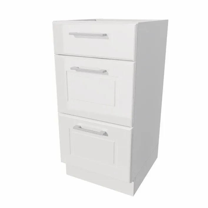 Szafka kuchenna stojąca 40 NATALIA D40S/3 biała z trzema szufladami | MIRAT. kolekcja NATALIA
