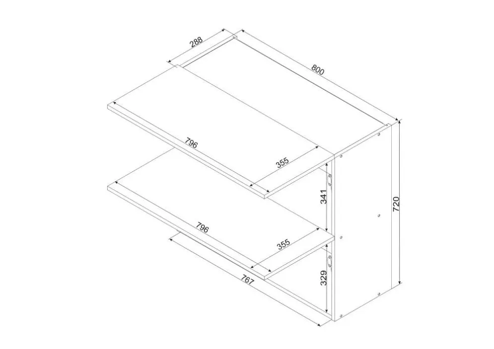 Szafka kuchenna wisząca 80 NATALIA WS80GRF/2 SD biała z dwoma frontami | MIRAT.  kolekcja NATALIA