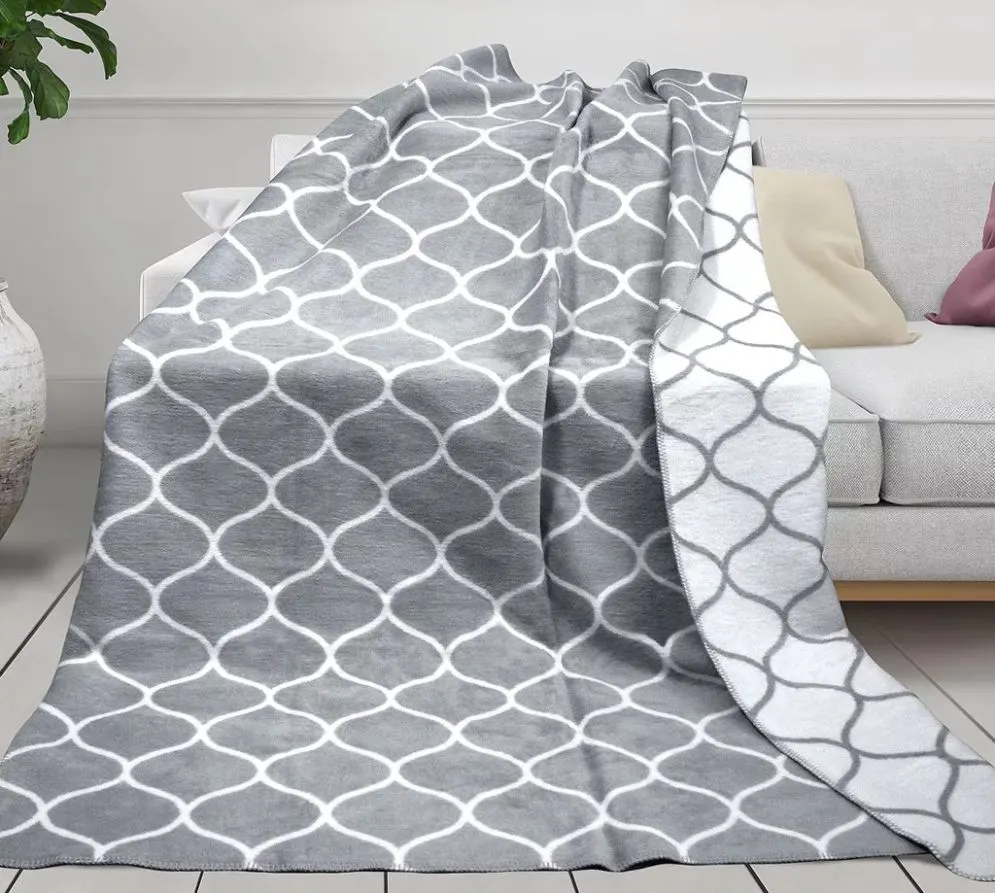 Koc akrylowy Greno Glamour 150x200 Decor popielaty glamour MIRAT.