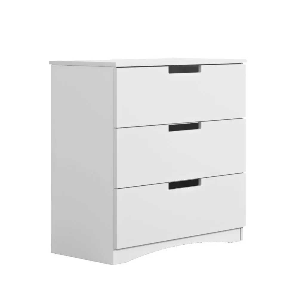 Komoda CLASSIC biała trzyszufladowa do pokoju dziecięcego | MIRAT. kolekcja CLASSIC