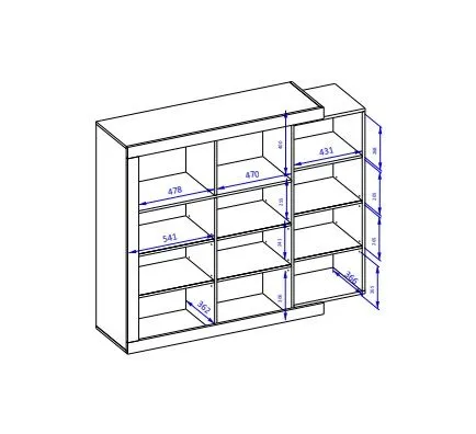 Komoda wysoka SINTRA 2D2KL 150cm dąb samdal/biały połysk I sklep meblowy MIRAT. styl SKANDYNAWSKI kolekcja SINTRA