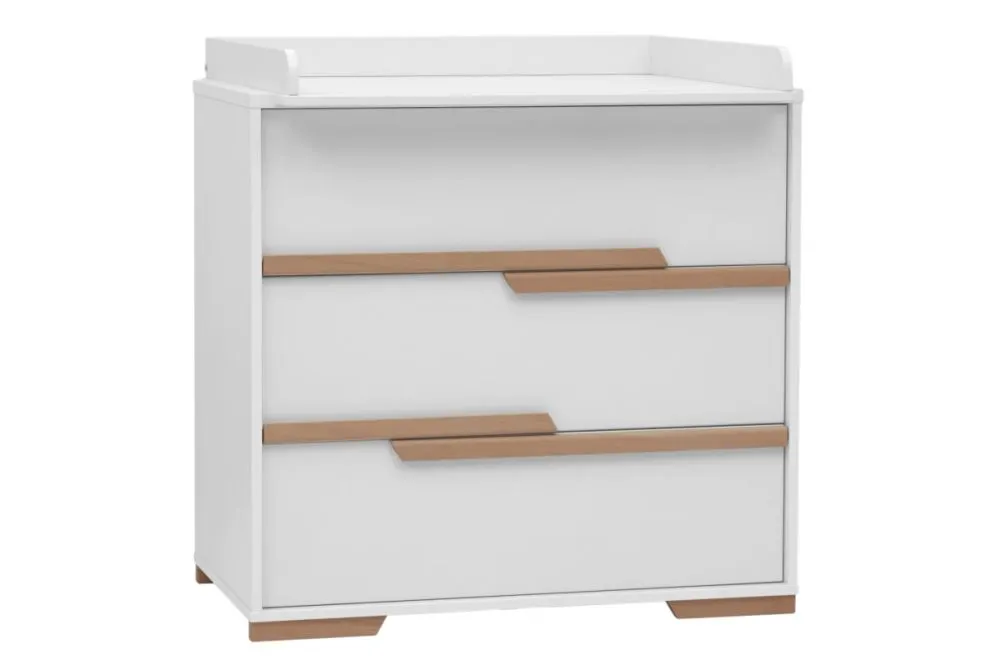 Komoda dla dzieci SNAP trzyszufladowa-biały PINIO | MIRAT. styl SKANDYNAWSKI kolekcja IGA