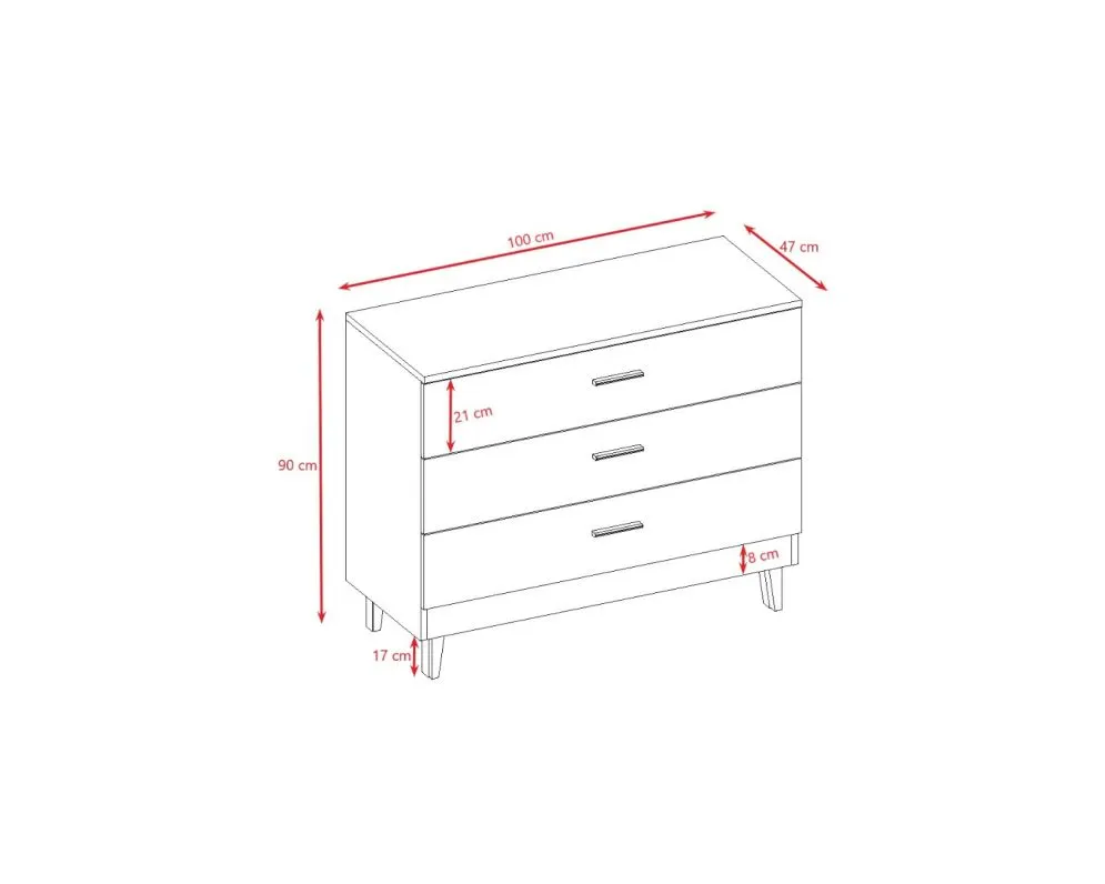 Komoda Kubi kaszmir I sklep meblowy MIRAT. styl SKANDYNAWSKI kolekcja KUBI