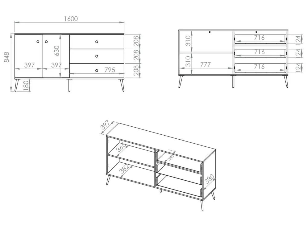 Komoda GRIN 2D3S zielona dwudrzwiowa nowoczesna I sklep meblowy MIRAT. styl GLAMOUR