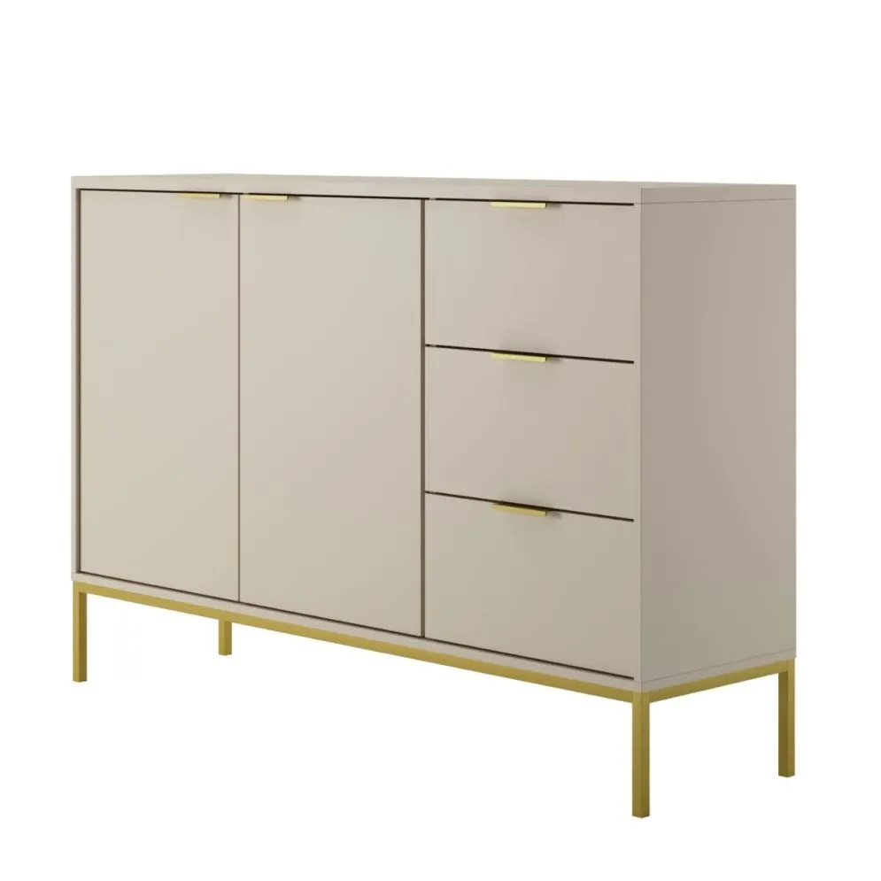 Komoda AUSTIN 150 kaszmir/złota polskiej produkcji I sklep meblowy MIRAT. styl GLAMOUR