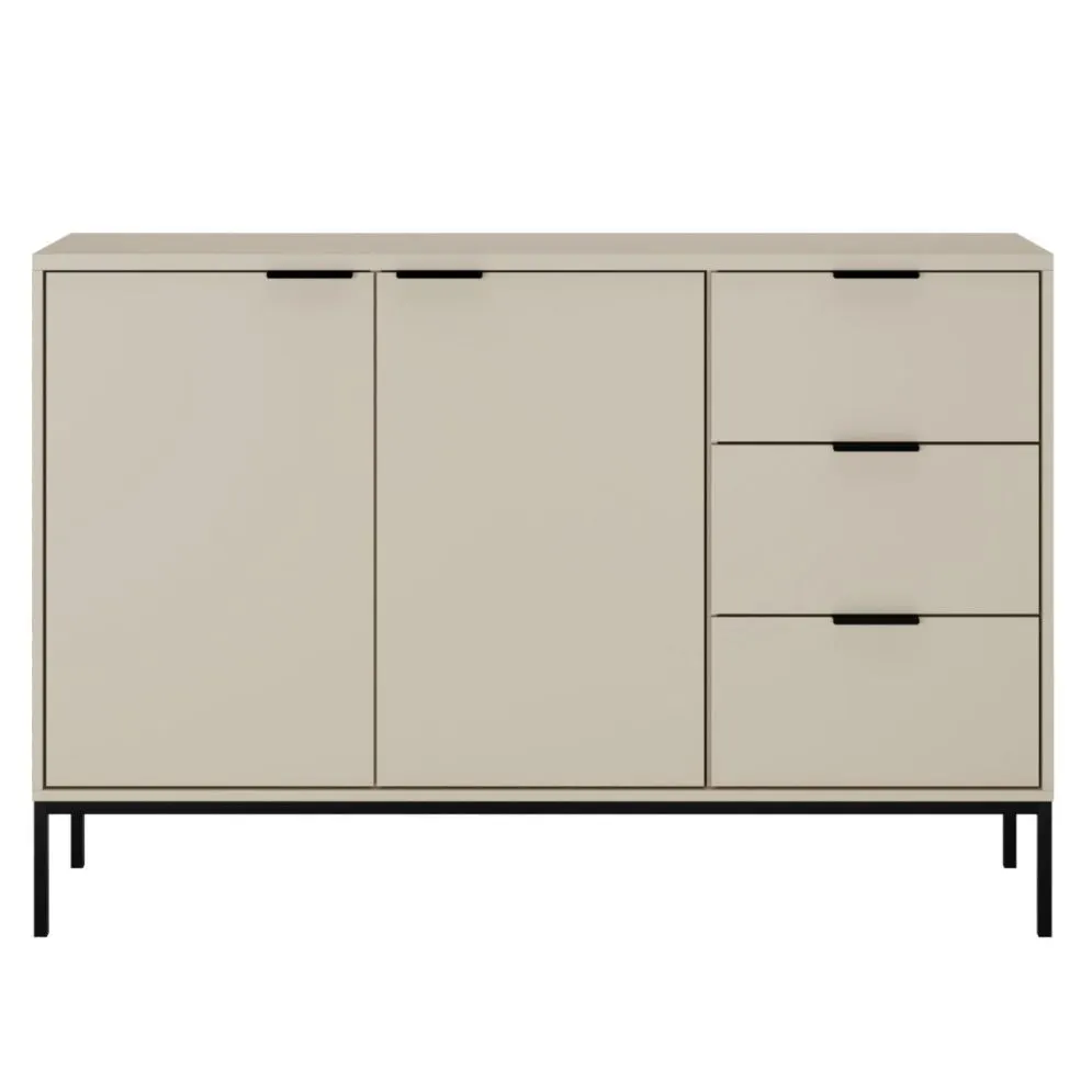 Komoda AUSTIN 150 kaszmir/czarna na metalowych nogach I sklep meblowy MIRAT. styl GLAMOUR