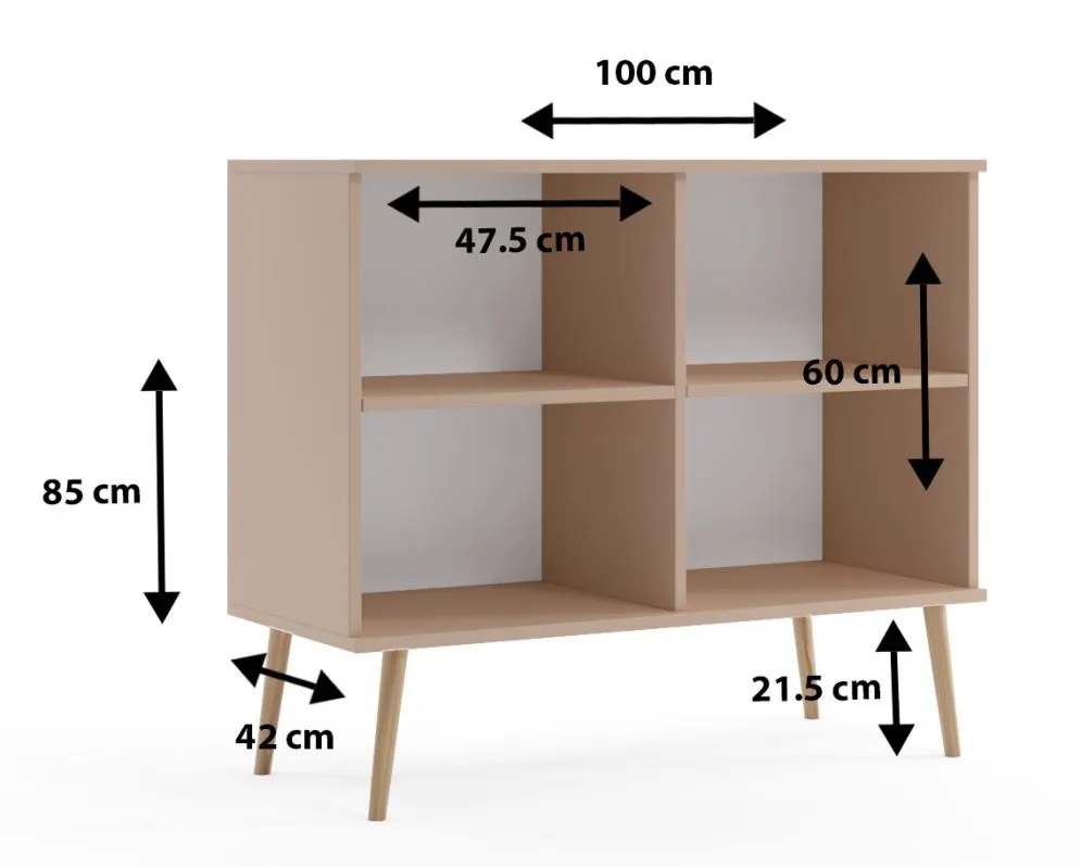 Komoda LEBEL dąb craft złoty na drewnianych nogach | MIRAT. w stylu SKANDYNAWSKI kolekcja LEBEL