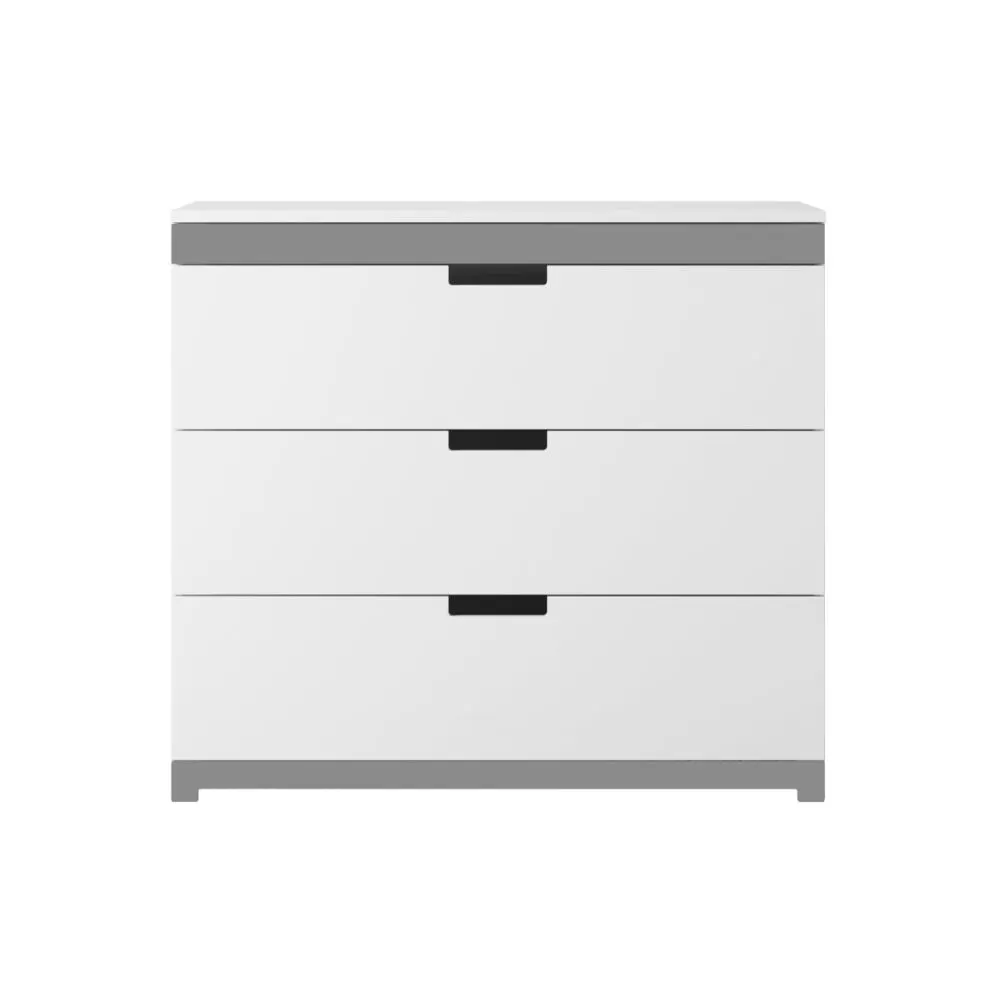 Komoda TOMI biała trzyszufladowa do pokoju dziecięcego | MIRAT.  kolekcja TOMI