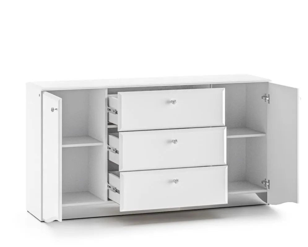 Komoda BLANC 02 2D3S 160 biały połysk I sklep meblowy MIRAT. styl GLAMOUR kolekcja BLANC