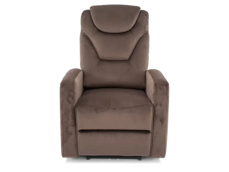 Fotel relaksacyjny Kronos Velvet cappuccino z portem USB | MIRAT