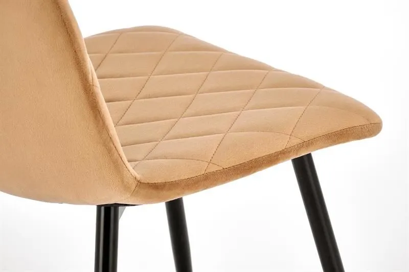 Krzesło tapicerowane K525 VELVET beżowe do jadalni I sklep meblowy MIRAT. styl GLAMOUR, LOFT