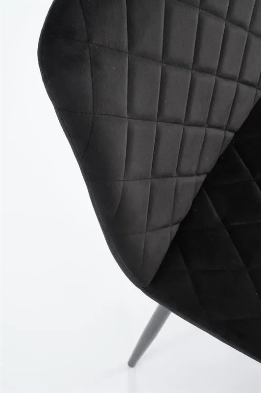 Krzesło tapicerowane K525 VELVET czarne welurowe I sklep meblowy MIRAT. styl GLAMOUR, LOFT