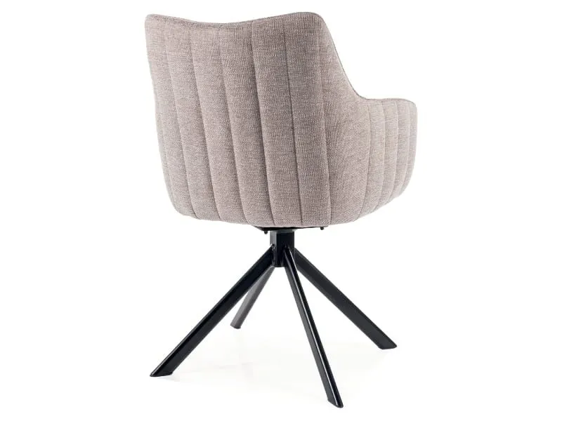 Jasnobeżowe krzesło AZALIA BREGO obrotowe z podłokietnikami | MIRAT styl LOFT