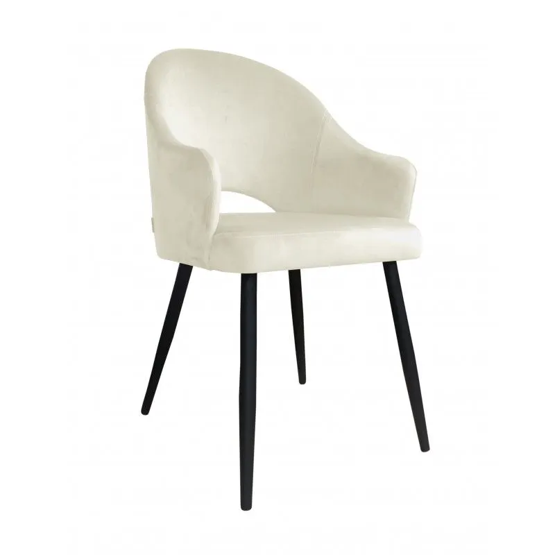 Krzesło JENISEJ VELVET kremowe metalowe nogi I sklep meblowy MIRAT. styl GLAMOUR
