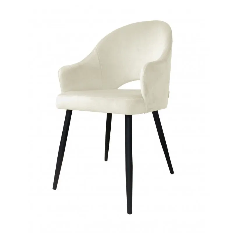 Krzesło JENISEJ VELVET kremowe metalowe nogi I sklep meblowy MIRAT. styl GLAMOUR