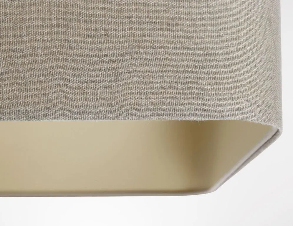 Lampa wisząca KWADRO LEN 001-40w20 jasna beżowa lniana I sklep meblowy MIRAT.