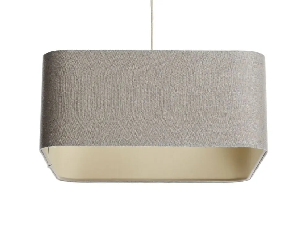 Lampa wisząca KWADRO LEN 001-40w20 jasna beżowa lniana I sklep meblowy MIRAT.