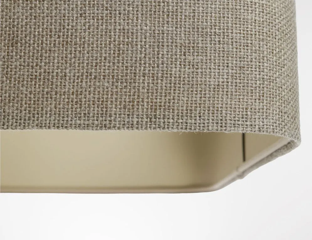 Lampa wisząca KWADRO LEN 003-40w25 beżowa do sypialni I sklep meblowy MIRAT.