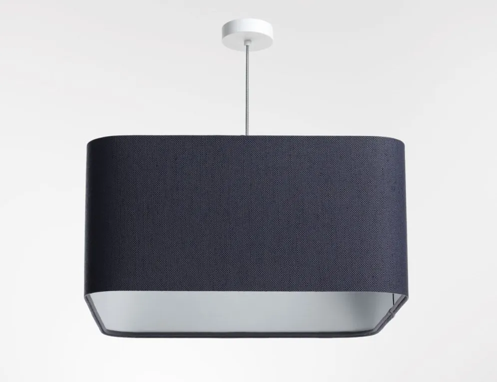 Lampa wisząca KWADRO LEN 004-40w30 granatowa/szara elegancka I sklep meblowy MIRAT.