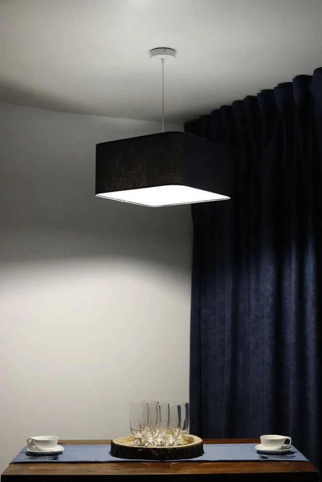 Lampa wisząca KWADRO LEN 004-40w30 granatowa/szara elegancka I sklep meblowy MIRAT.