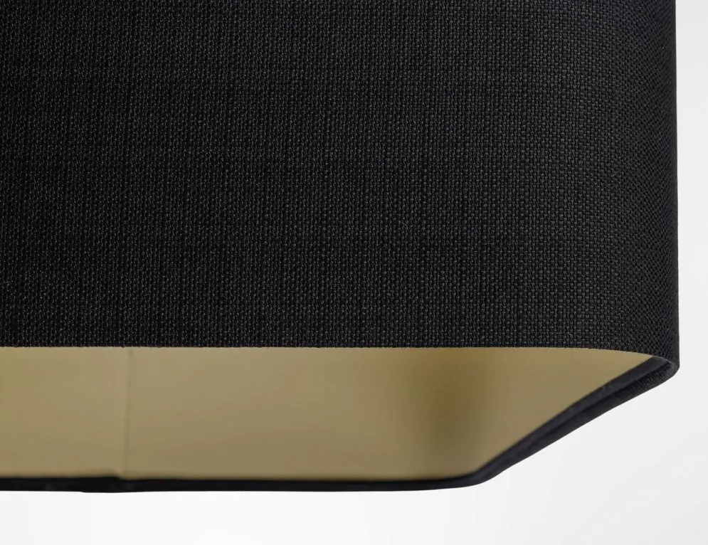 Lampa wisząca KWADRO LEN 005-40w25 czarna/beżowa ręcznie wykonana I sklep meblowy MIRAT.