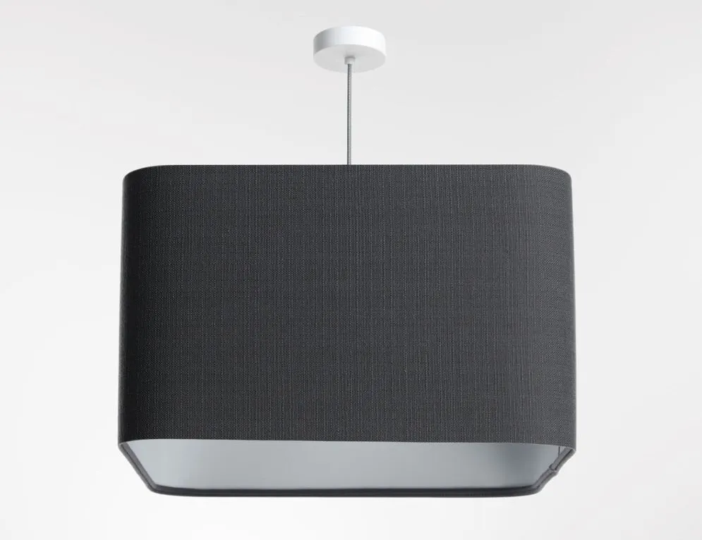 Lampa wisząca KWADRO LEN 006-40w25 grafitowa/szara polska I sklep meblowy MIRAT.