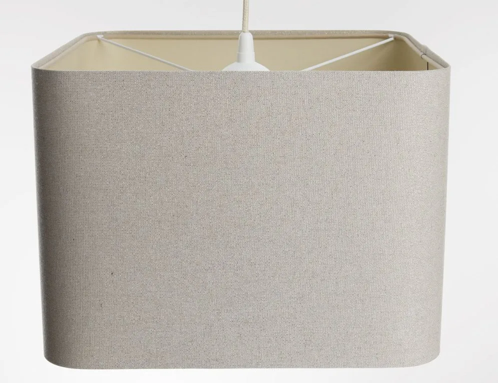 Lampa wisząca KWADRO LEN 007-40w30 jasnobeżowa geometryczna I sklep meblowy MIRAT.