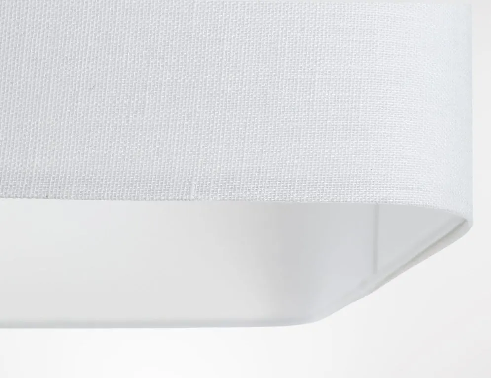 Lampa wisząca KWADRO LEN 008-40w30 biała skandynawska I sklep meblowy MIRAT.