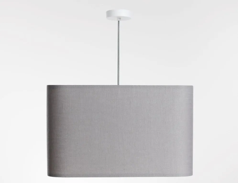 Lampa wisząca KWADRO LEN 009-40w25 szara lniana I sklep meblowy MIRAT.