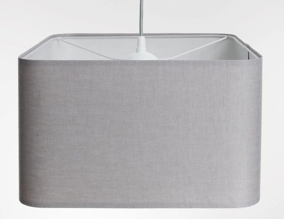 Lampa wisząca KWADRO LEN 009-40w25 szara lniana I sklep meblowy MIRAT.