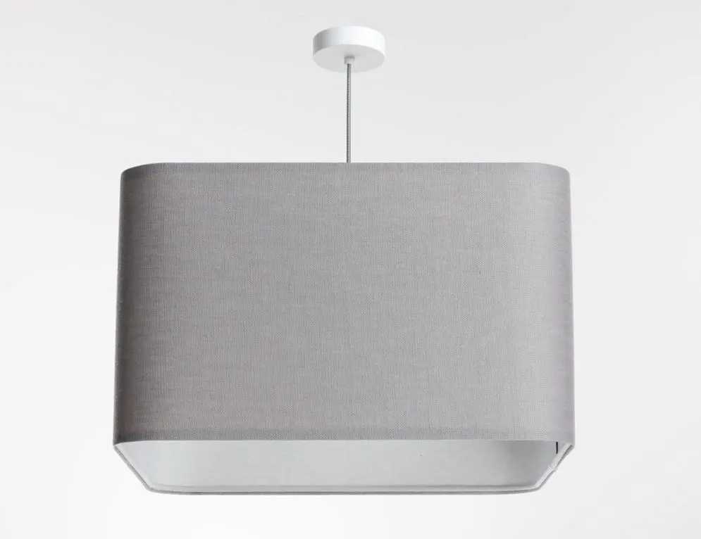 Lampa wisząca KWADRO LEN 009-40w20 szara ręcznie produkowana I sklep meblowy MIRAT.