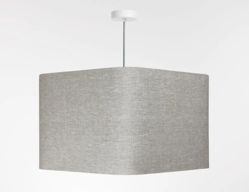 Lampa wisząca KWADRO LEN 010-40w25 beżowa/szara polskiej produkcji I sklep meblowy MIRAT.