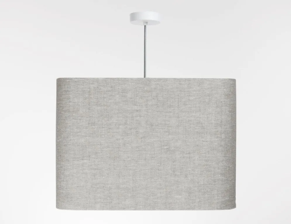 Lampa wisząca KWADRO LEN 010-40w20 beżowa/szara boho I sklep meblowy MIRAT.