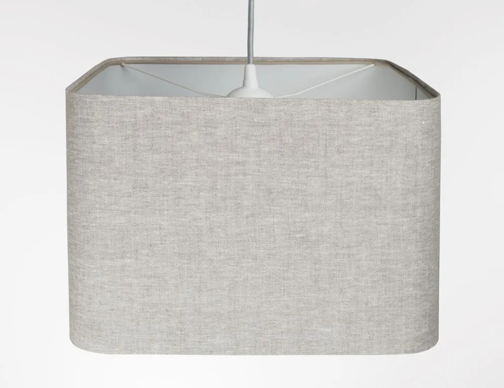 Lampa wisząca KWADRO LEN 010-40w20 beżowa/szara boho I sklep meblowy MIRAT.