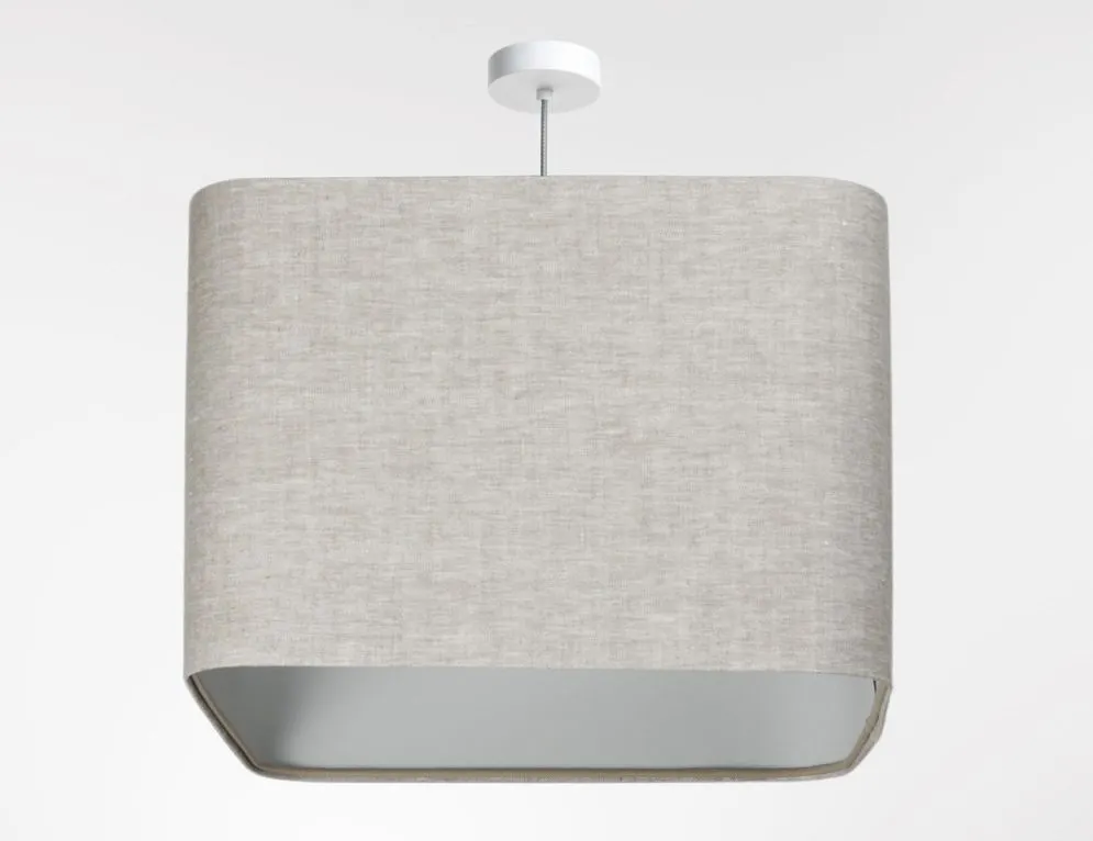 Lampa wisząca KWADRO LEN 010-40w30 beżowa/szara polska I sklep meblowy MIRAT.