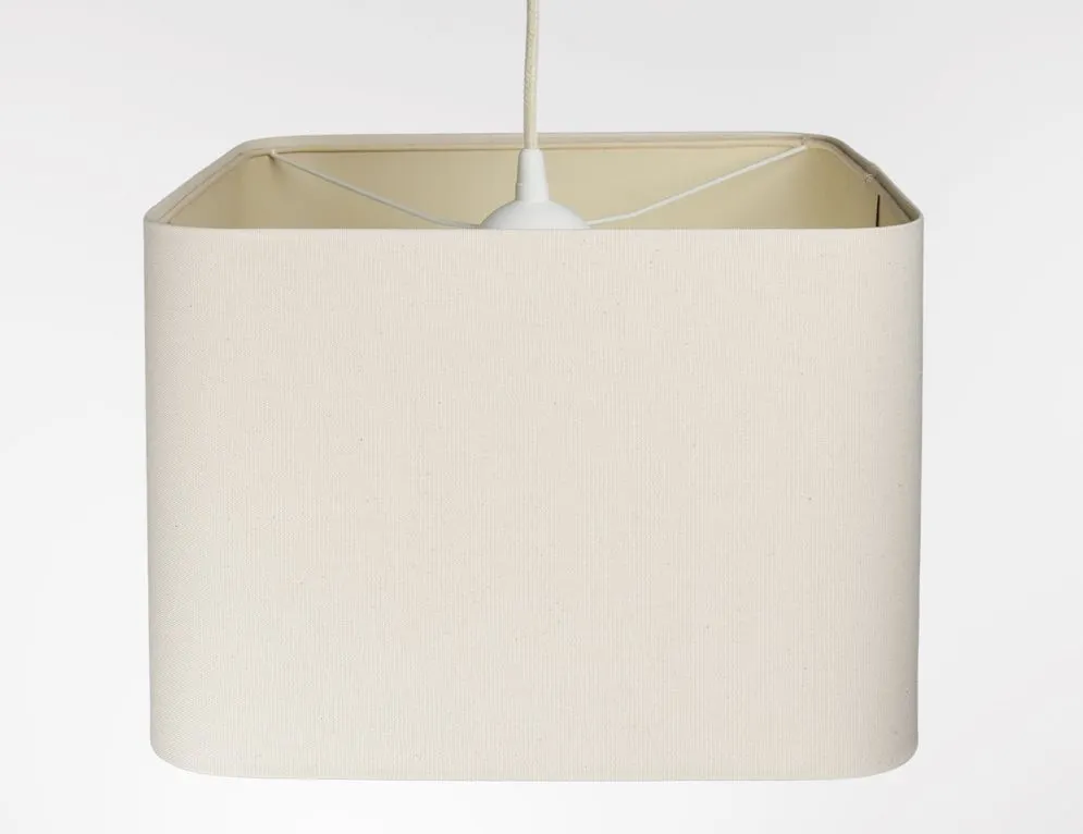 Lampa wisząca KWADRO LEN 011-40w25 kremowa ręcznie produkowana I sklep meblowy MIRAT.